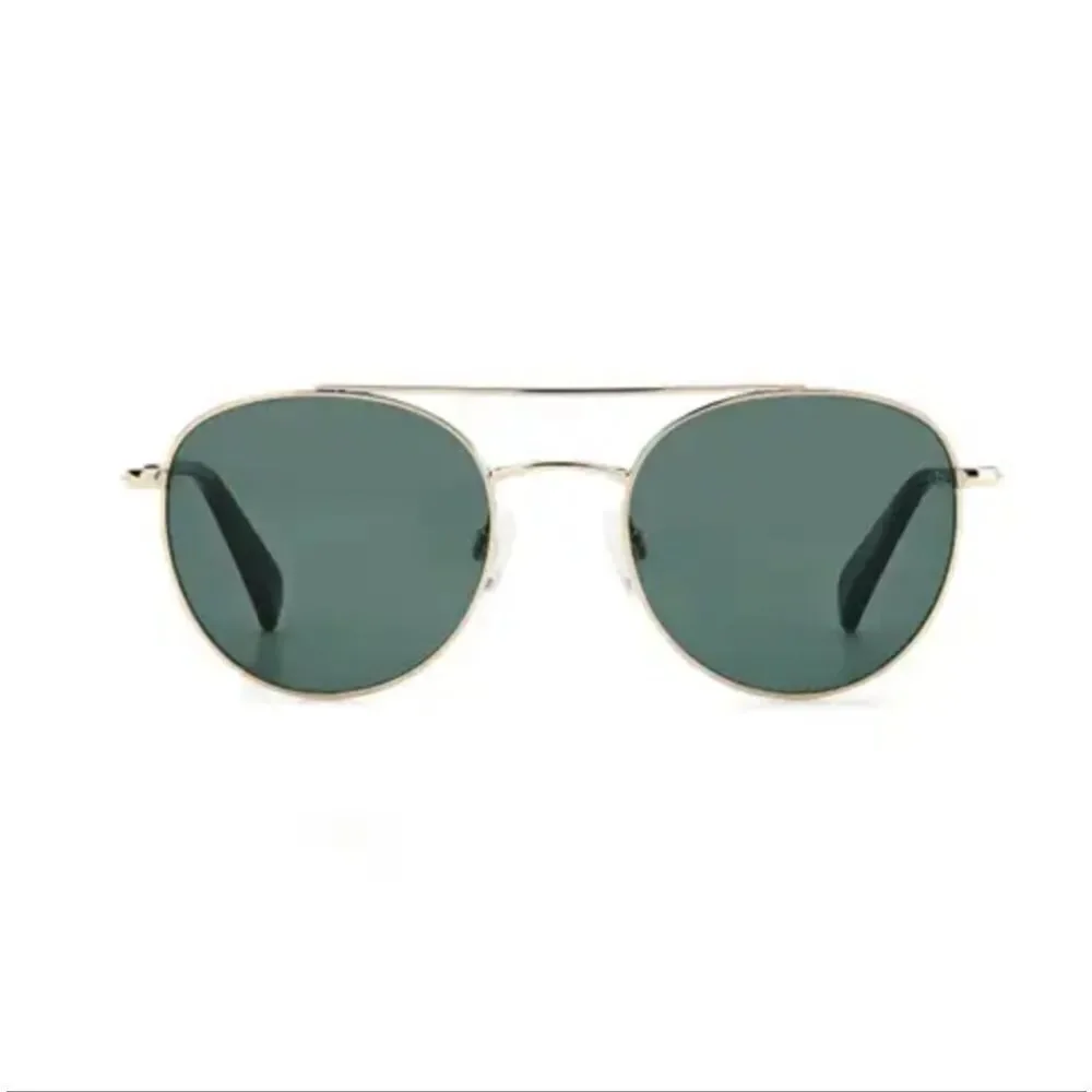 Rag & bone 51mmRound Sunglasses Gold/BlueGreen